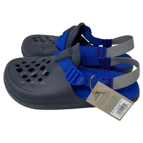 NEW Chaco Chillos Clogs Men\'s Size 11 Black Blue Sandals Adjustable EU 44 main image 7